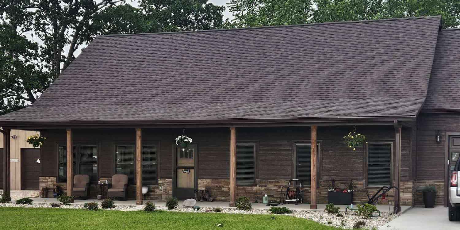 A beautiful, brown, residential house built by CFR Construction